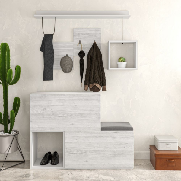 Mobile ingresso scarpiera Holdon bianco vintage - immagine 2