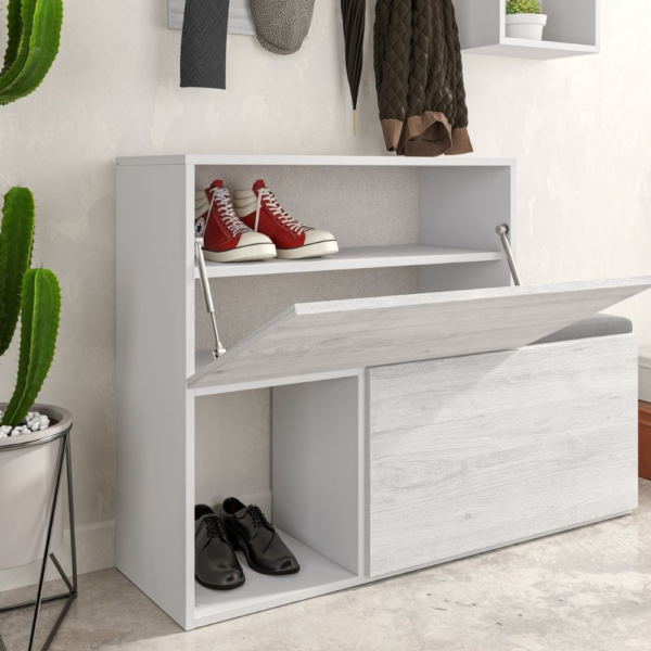 Mobile ingresso scarpiera Holdon bianco vintage - immagine 4