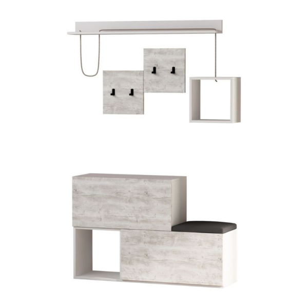 Mobile ingresso scarpiera Holdon bianco vintage - immagine 5