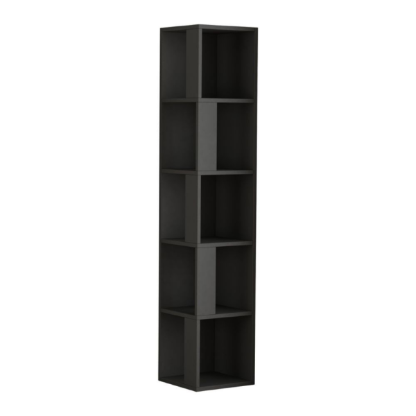 Libreria angolare Piano antracite 5 ripiani 31,4x31,4x158,9 - immagine 3