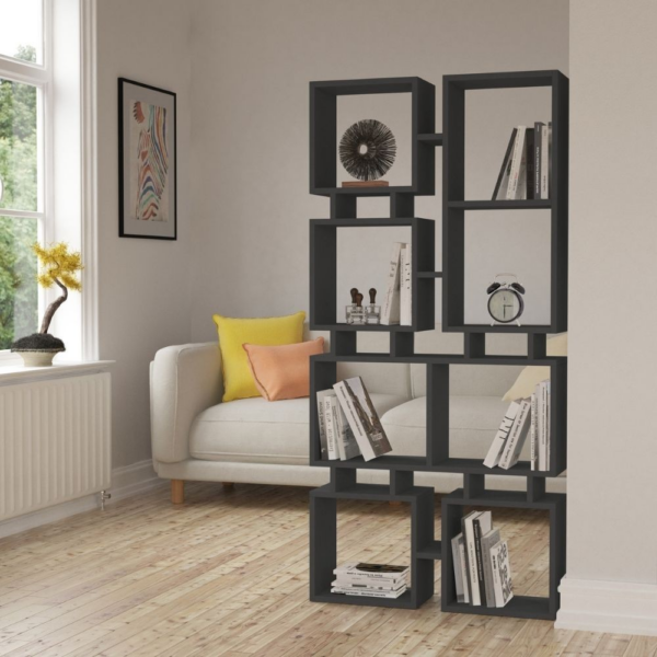 Libreria bifacciale Rail antracite 79x166,5