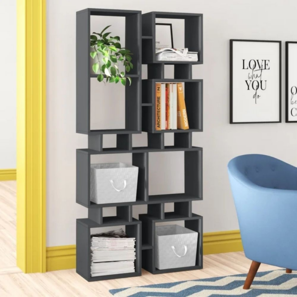 Libreria bifacciale Rail antracite 79x166,5 - immagine 2