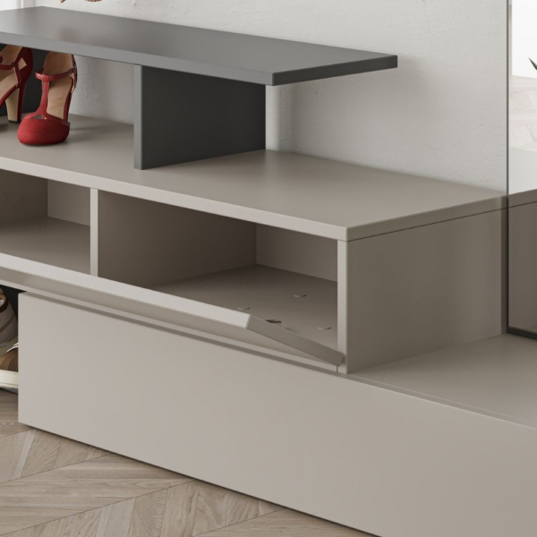 Mobile ingresso Ramda tortora antracite con specchio - immagine 4