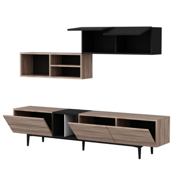Parete attrezzata Diany 195 rovere antracite - immagine 4