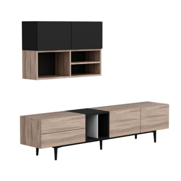 Parete attrezzata Diany 195 rovere antracite - immagine 5
