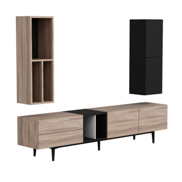 Parete attrezzata Diany 195 rovere antracite - immagine 6