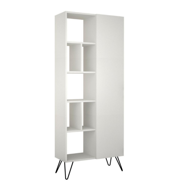 Libreria con anta Jedda colore bianco 80,6x191 - immagine 3