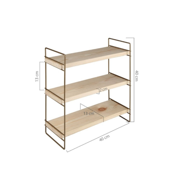 Scaffale Hobby 3 ripiani 40x13x40 bronzo ASZ1572 - immagine 4