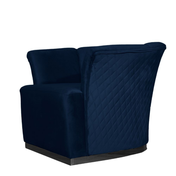 Poltrona Argentario Berger blu notte base nera - immagine 2