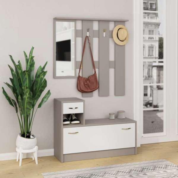 Mobile ingresso Rudolf bianco light mocha - immagine 3