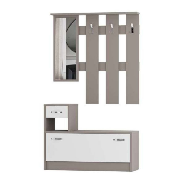 Mobile ingresso Rudolf bianco light mocha - immagine 5