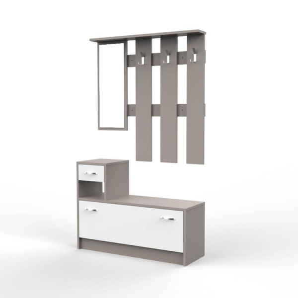 Mobile ingresso Rudolf bianco light mocha - immagine 6