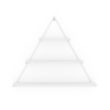 Mensola triangolare 3 ripiani Moset bianco totale MT191006 - immagine 3