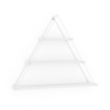 Mensola triangolare 3 ripiani Moset bianco totale MT191006 - immagine 4