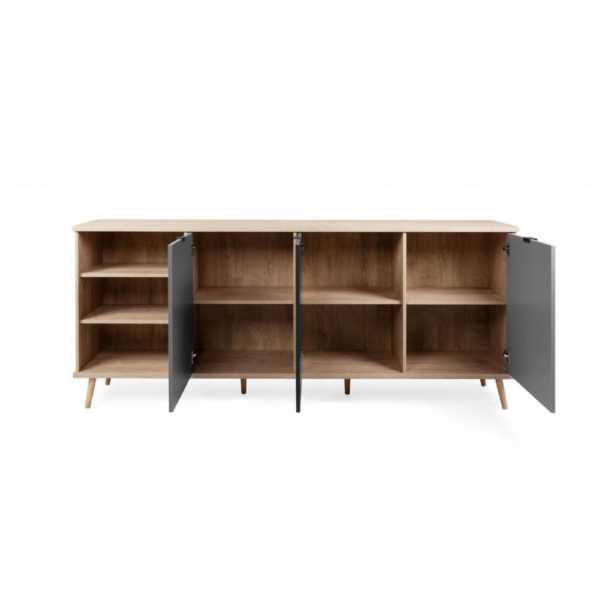 Madia Epik 56 rovere antracite grigio 3 ante vano a giorno - immagine 4