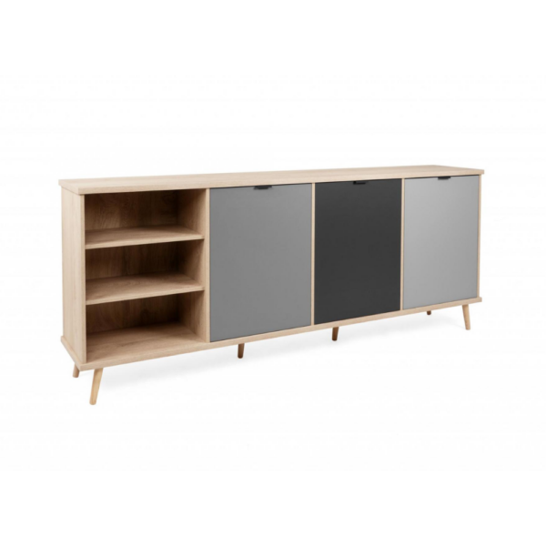 Madia Epik 56 rovere antracite grigio 3 ante vano a giorno - immagine 6