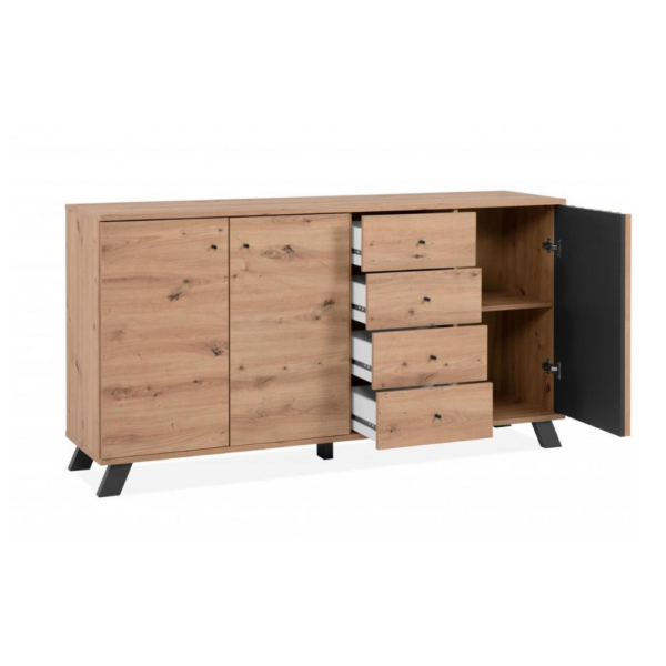Madia Medan51C 3 ante e 4 cassetti rovere antracite - immagine 4