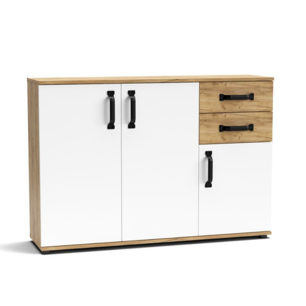 Credenza Mosso MO4 colore rovere e bianco - immagine 2