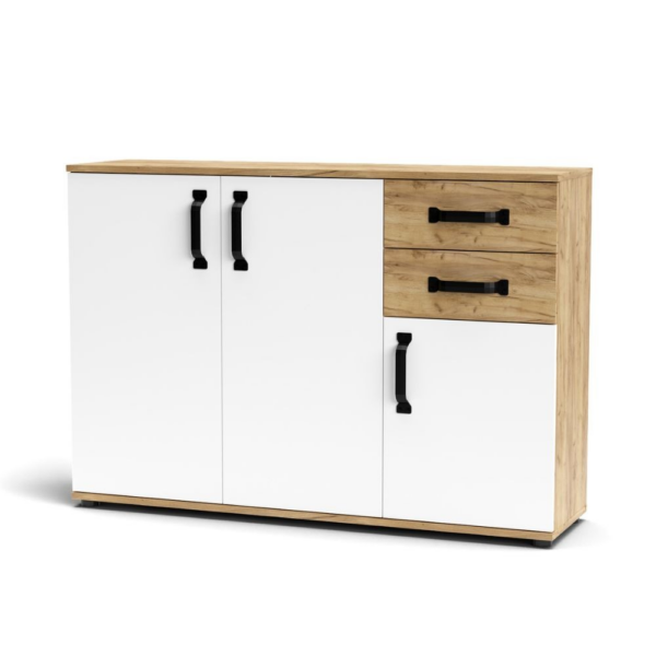 Credenza Mosso MO4 colore rovere e bianco - immagine 3