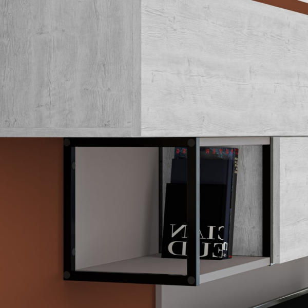 Parete attrezzata Tronador 260 cm. light mocha e ancient white MTV234464 - immagine 3