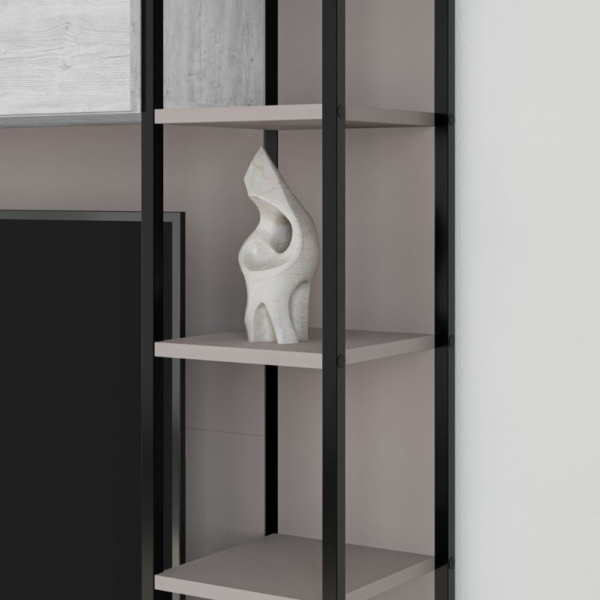 Parete attrezzata Tronador 260 cm. light mocha e ancient white MTV234464 - immagine 4