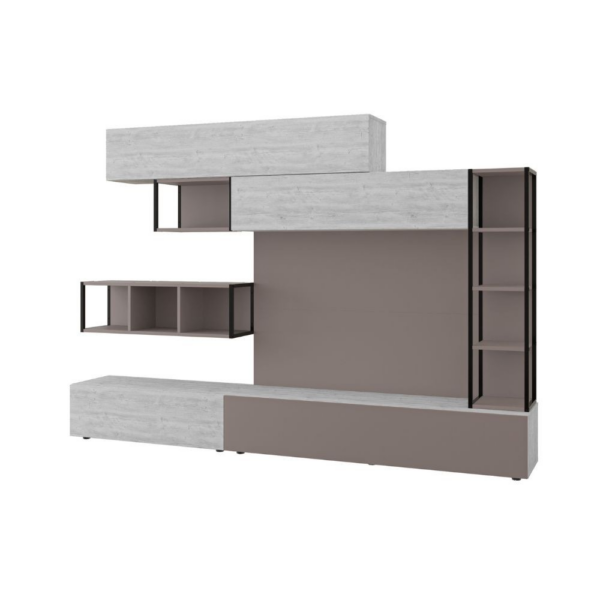 Parete attrezzata Tronador 260 cm. light mocha e ancient white MTV234464 - immagine 5