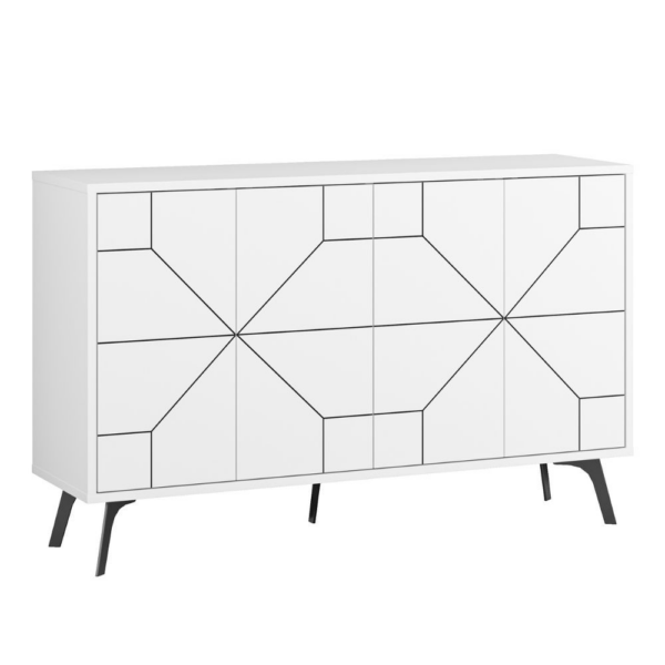 Madia 4 ante Dune colore bianco - immagine 5