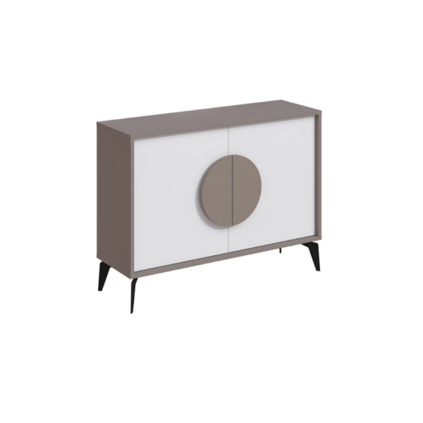 Madia Gora 110 cm struttura colore light mocha e ante colore bianco - immagine 4