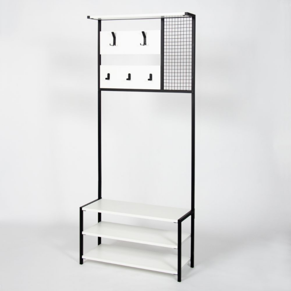Scaffale ingresso Nomad colore bianco - immagine 3