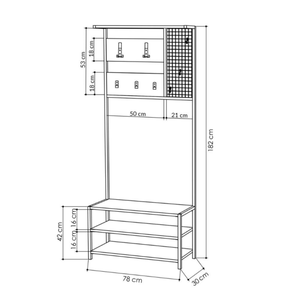 Scaffale ingresso Nomad colore bianco - immagine 8