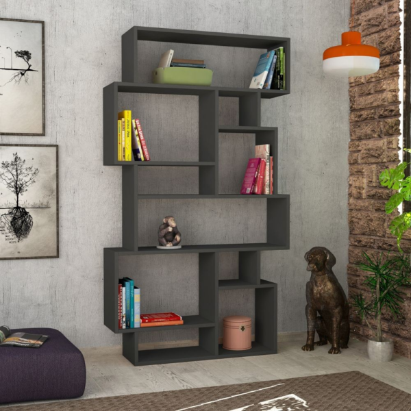 Libreria orizzontale Karmato bifacciale antracite - immagine 2