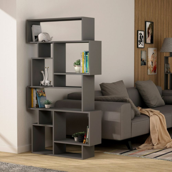 Libreria orizzontale Karmato bifacciale antracite - immagine 3