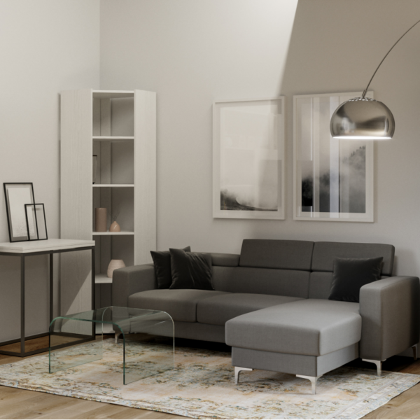 Composizione Libreria Kato Angolo 6 Ripiani 2 fianchi + 2 fasce retro